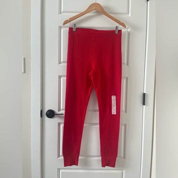 [NWT] 🎄Old Navy High-Waisted Waffle Pajama Leggings | Red | M - Picture 2 of 7